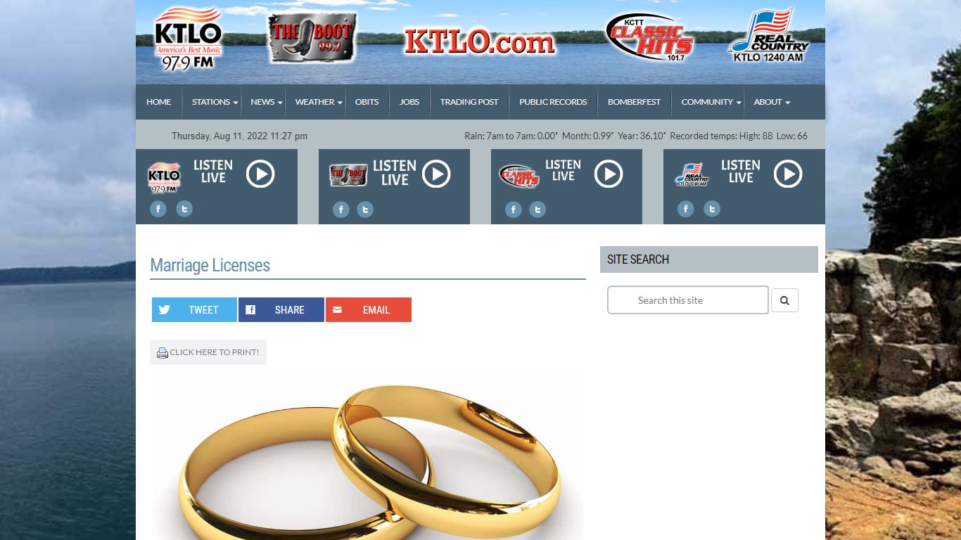 Marriage Licenses | KTLO